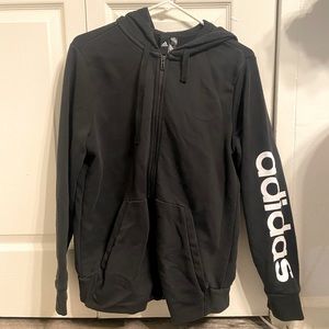 Adidas Black Zip-Up Hoodie